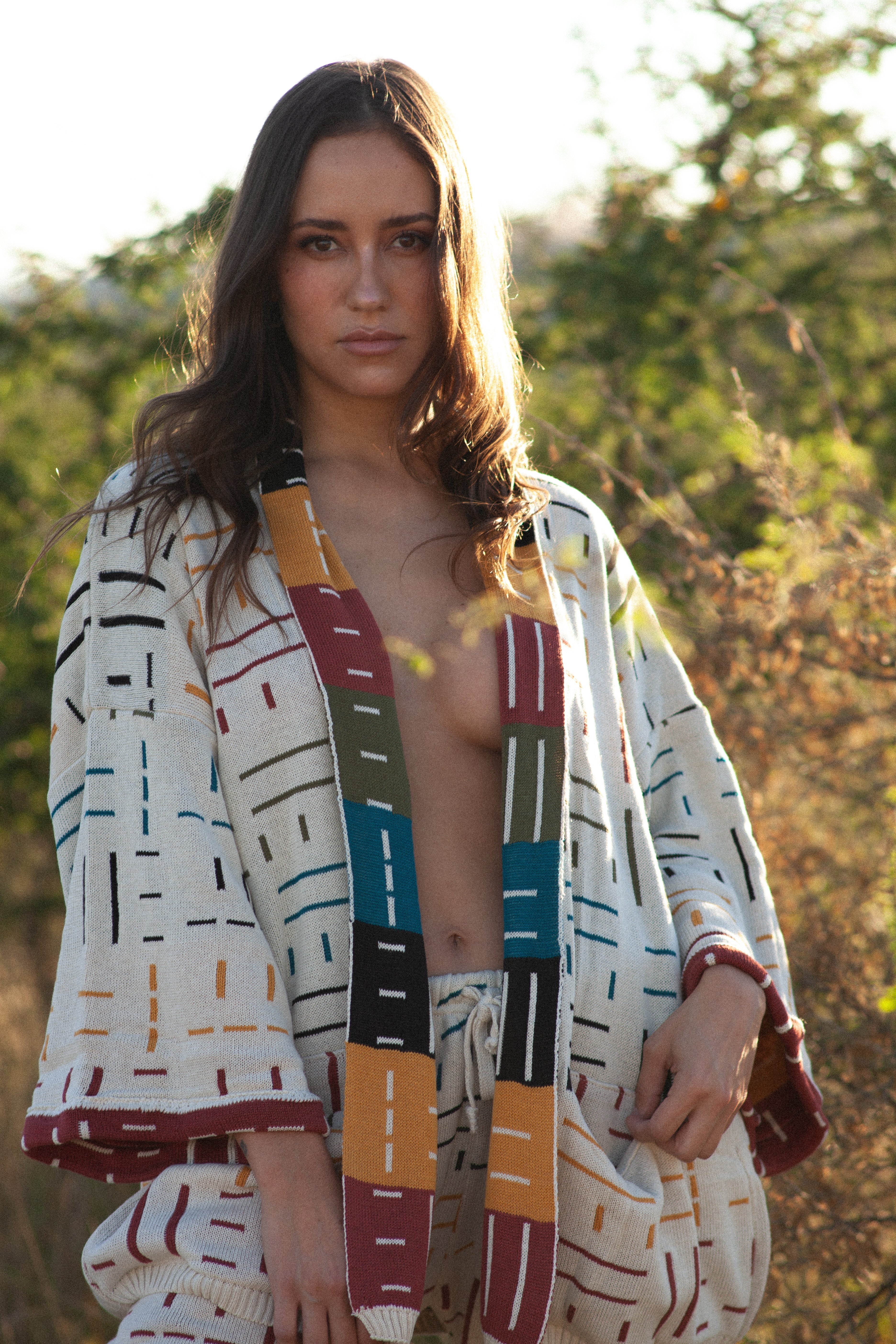 Tonalli Ash & Multicolor Lounge Robe - Espiritu