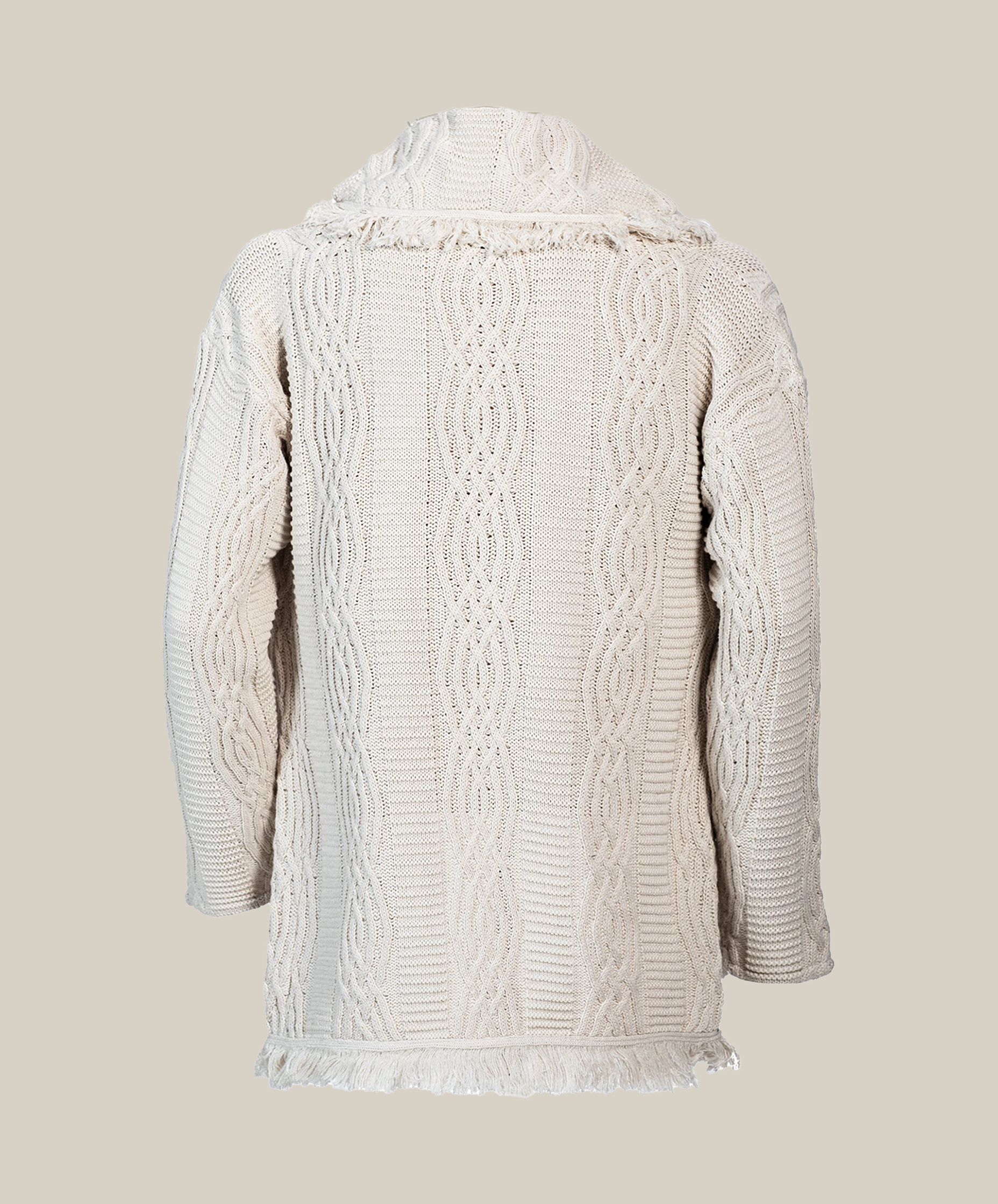 Solstice Ash White V-Neck Heritage Cardigan